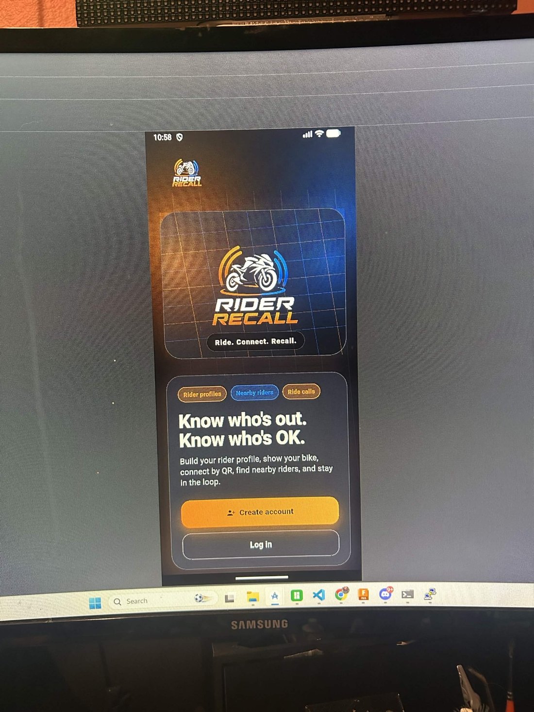 Rider Recall splash screen